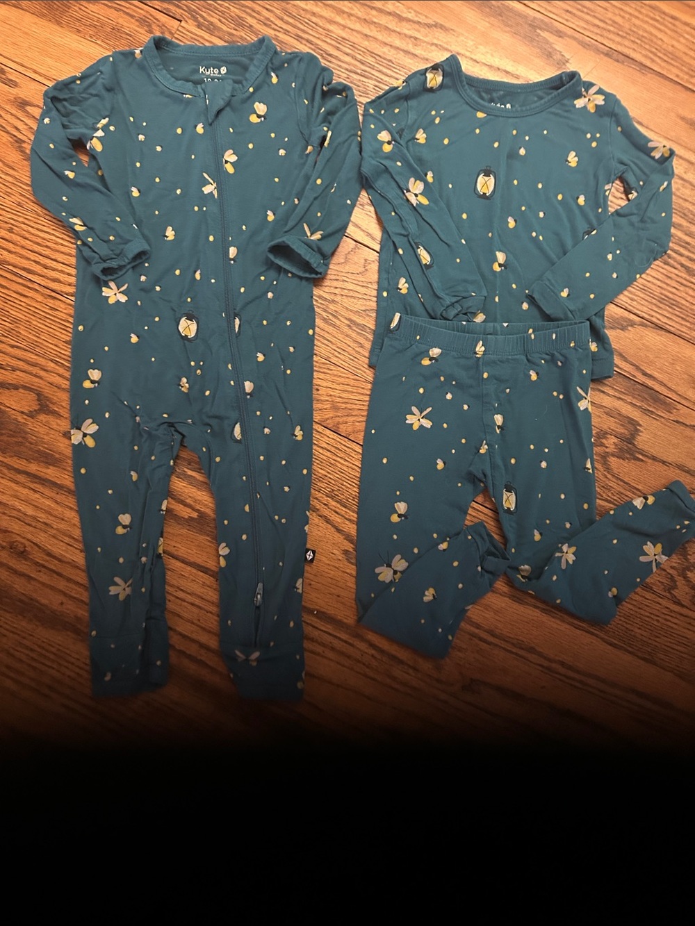 Kyte Baby Firefly Kids Teal PJs set of 2